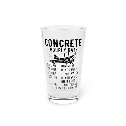 Beer Glass Pint 16oz  Hilarious Truck Controller Lover Construction Patriotic Enthusiast Novelty