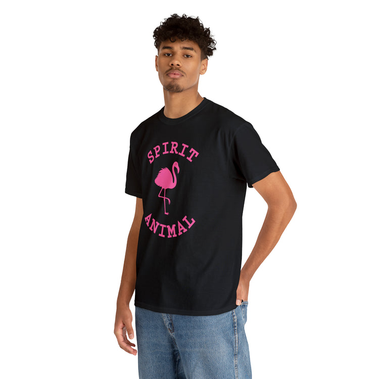 Shirt Funny Spirit Animal Flamingo Bird Lover Wildlife Colorful Hilarious Nature Unique T-Shirt Unisex Heavy Cotton Tee