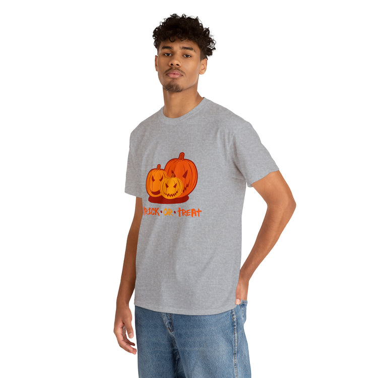 Shirt Funny Trick Or Treat Pumpkin Jack O Halloween Playful costume Lantern Graphic T-Shirt Unisex Heavy Cotton Tee