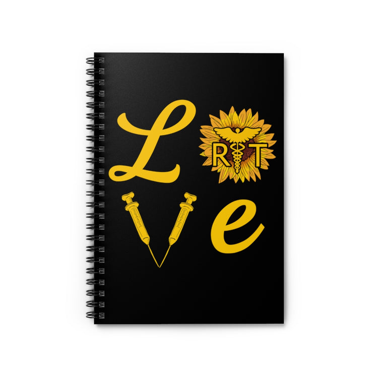 Spiral Notebook Humorous Caregiver Attendants Lover Sunflowers Healthcare  Medical Practitioner Therapist Nurses