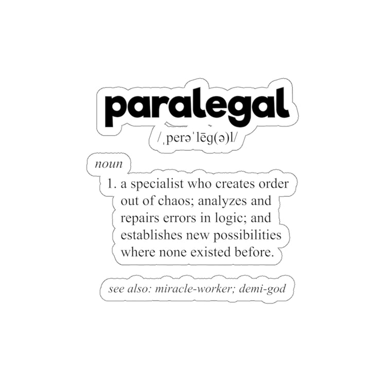 Sticker Decal Hilarious Paralegal Meaning Description Legal Assistant Fan Humorous Lawyer Stickers For Laptop Car