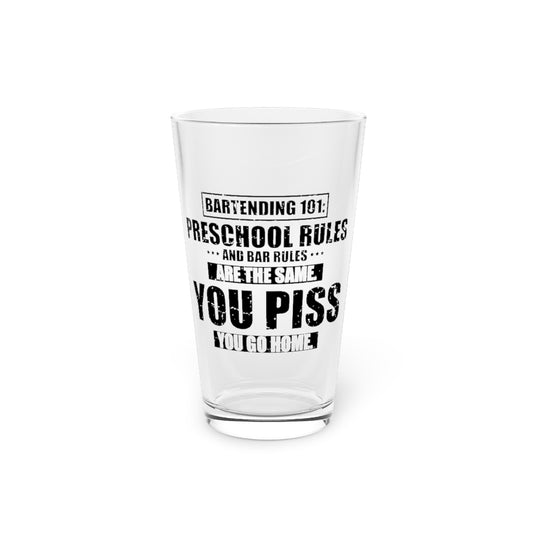 Beer Glass Pint 16oz  Hilarious Beverage Mixologist Shot Bartender Drinking Party Novelty Alcohol Drinking Barman Barkeeper Enthusiast