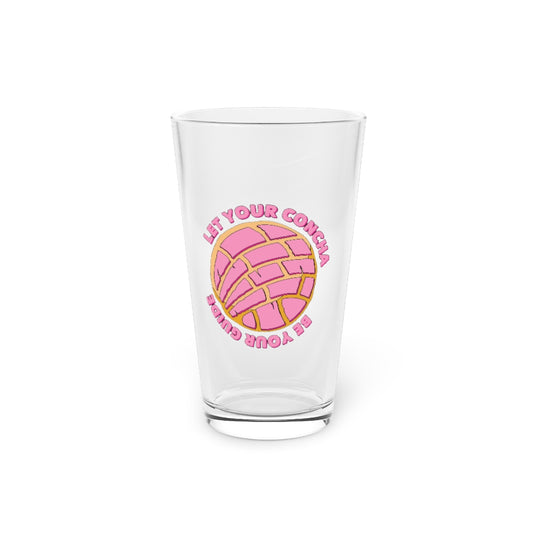 Beer Glass Pint 16oz  Humorous Your Conchas Are Your Guide Spanish Hilarious Crispy Rolls Hispanic
