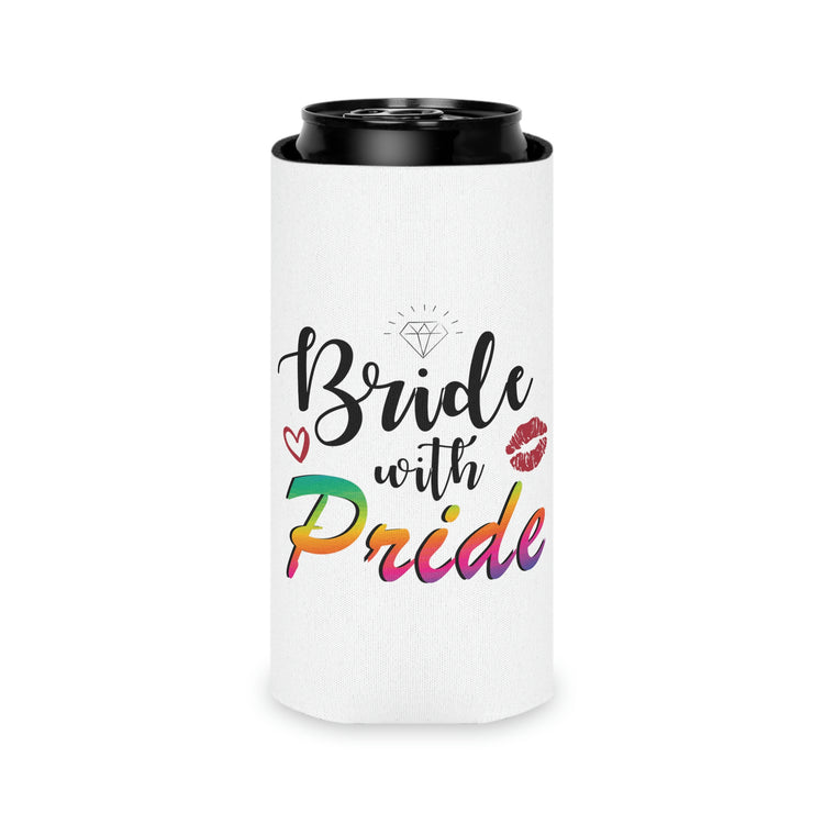 Beer Can Cooler Sleeve Humorous LGBTQ Bridal Appreciation Statements Graphic Supportive Bridesmaid Illustration