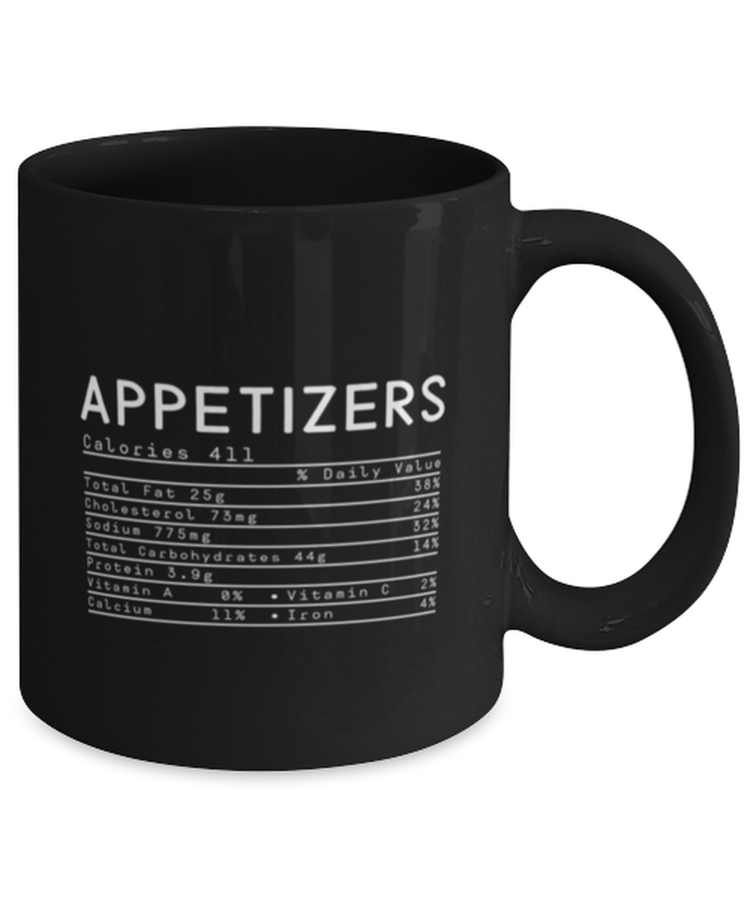 Coffee Mug Funny Appetizers Nutrition Facts Christmas