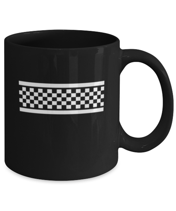 Coffee Mug Funny Checkered Black And White Pattern Race Racing