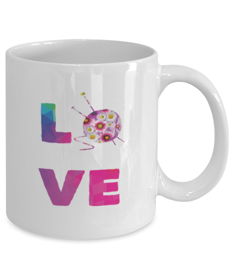 Coffee Mug Funny Love knitting Knitter