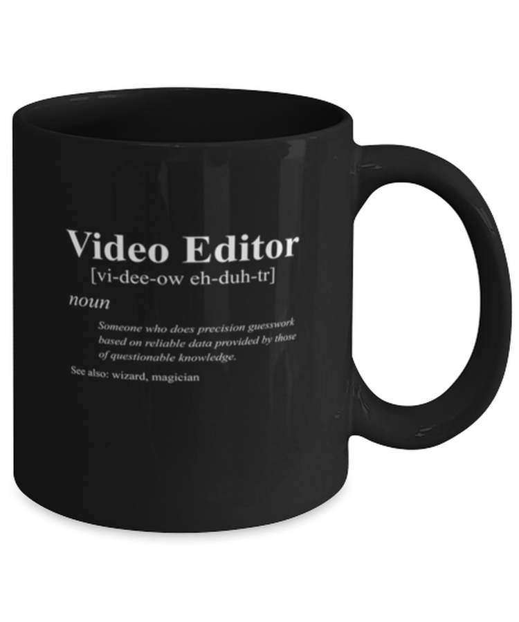 Coffee Mug Funny Video Editor Definition Movie