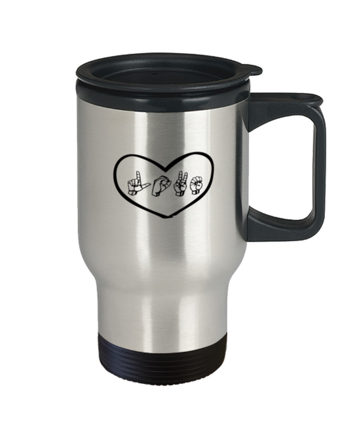 Coffee Travel Mug Funny Love Sign Language Heart