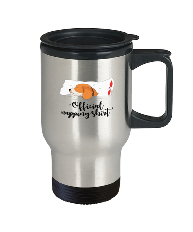 Coffee Travel Mug Funny Official Napping Beagle Dog Lover