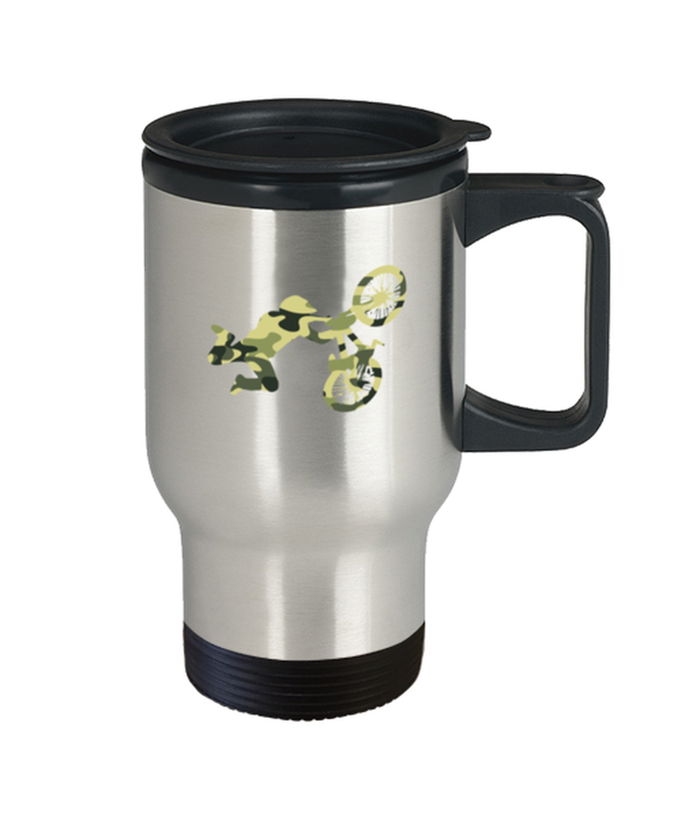 Coffee Travel Mug  Funny Bike Stunts Bicycle