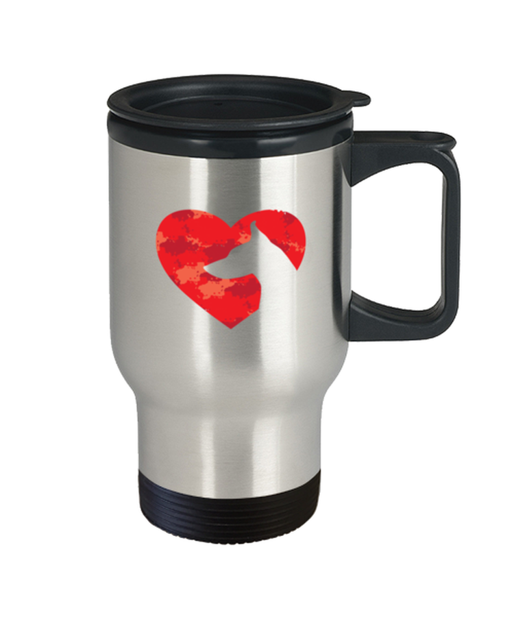 Coffee Travel Mug  Funny Doberman heart Pet Lover