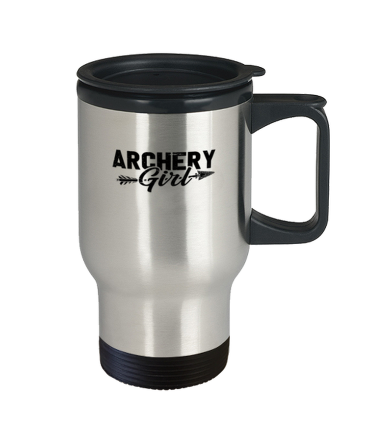 Coffee Travel Mug Funny Archery Girl Athlete