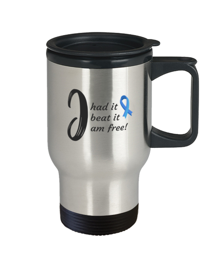 Coffee Travel Mug I Had It I Beat It And Free Prostate Cancer