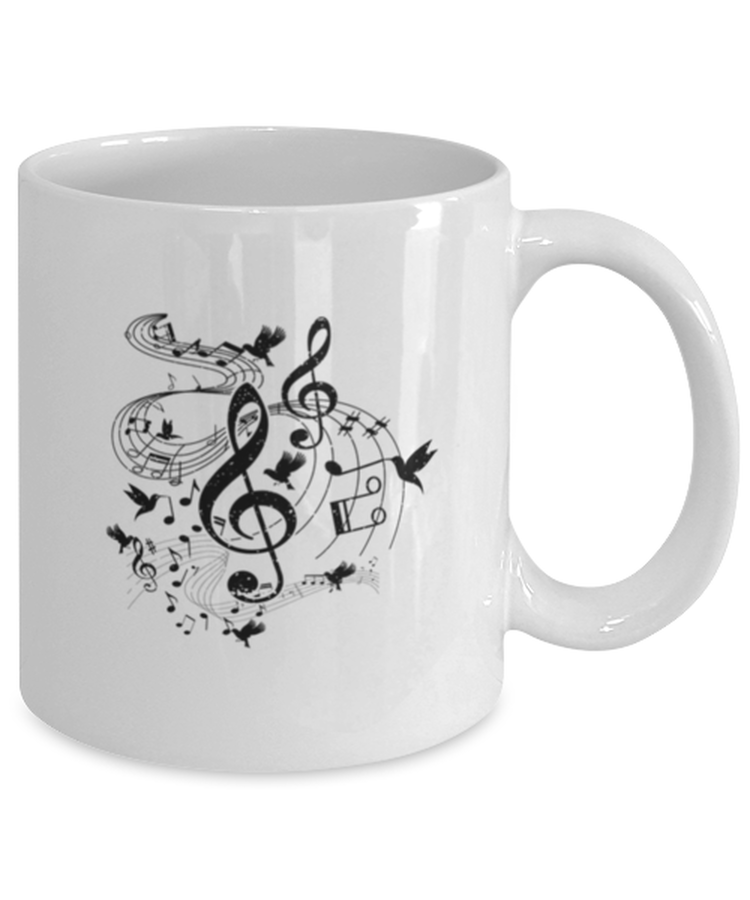 Coffee Mug Funny Musical Instrument Birds Treble Clef