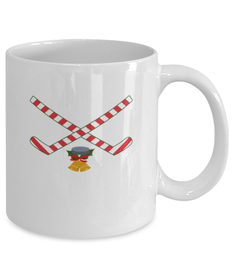 Coffee Mug Funny Hockey Christmas Candy Stick