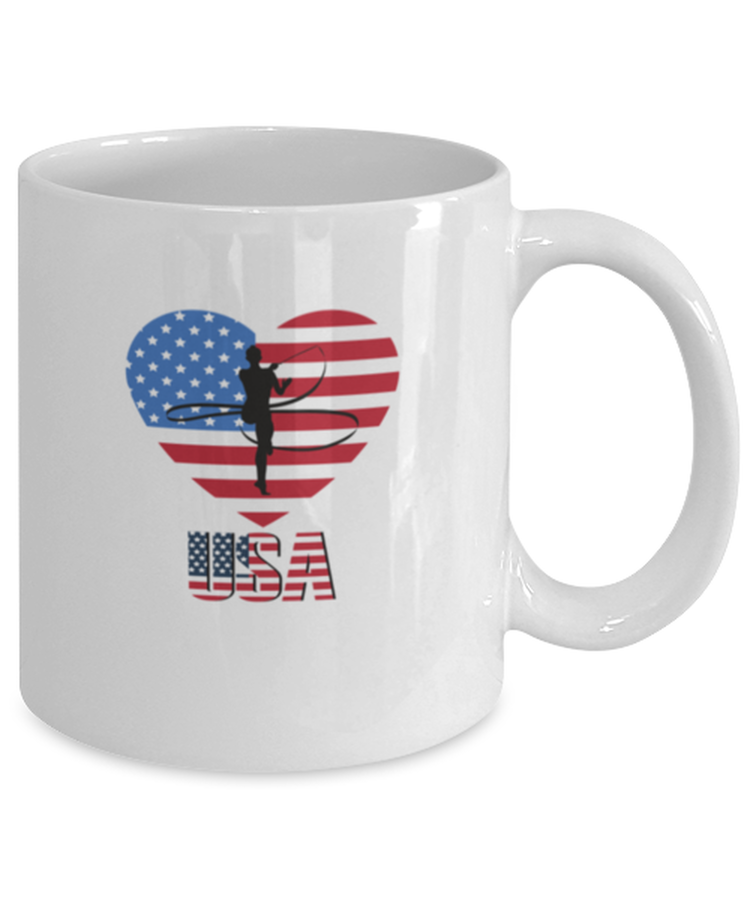 Coffee Mug Funny American Flag Gymnast