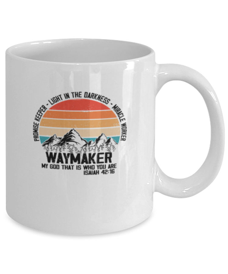 Coffee Mug Funny Isaiah 42:16 Waymaker Christian