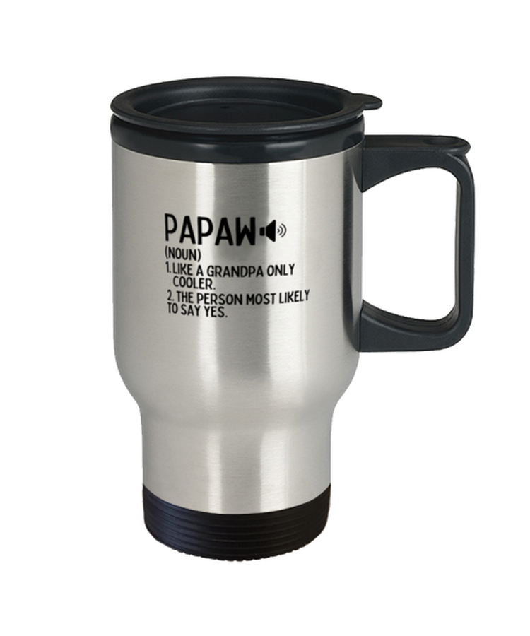 Travel Coffee Mug Funny Papaw Grandkids Family