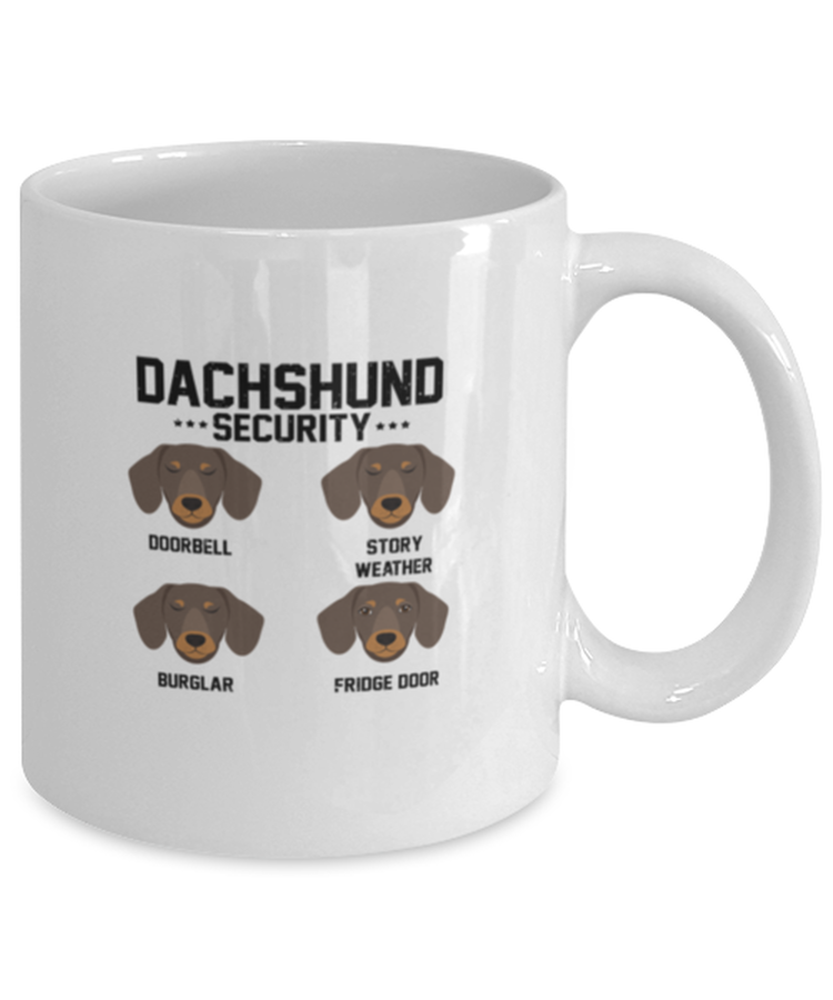 Coffee Mug Funny Dachshund Security Dog Lover