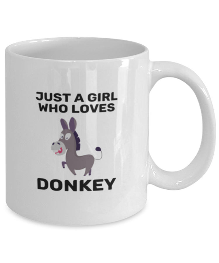 Coffee Mug Funny Just A Girl Who Loves Donkeys Horses