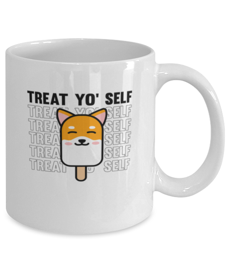 Coffee Mug Funny Treat Yo Selt dog Lover ice cream Chihuahua