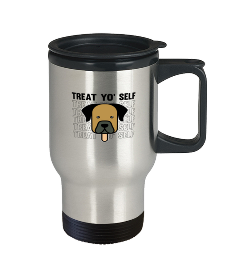 Coffee Travel Mug Funny Treat Yo Selt dog Lover ice cream Dog Breed