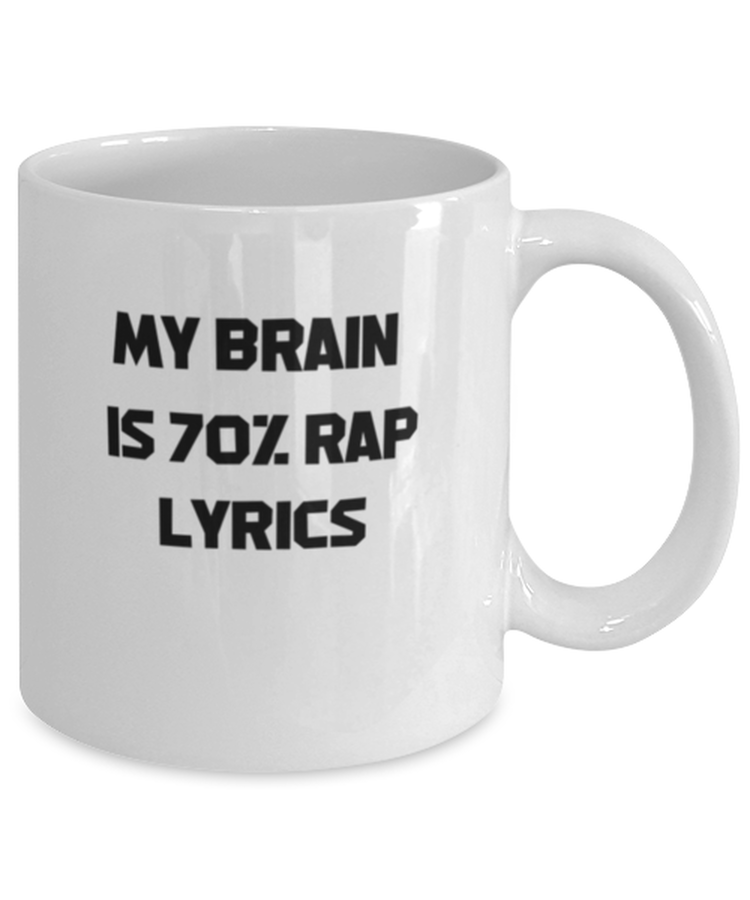 Coffee Mug Funny My Brain Is 70% Rap Lyrics rappers
