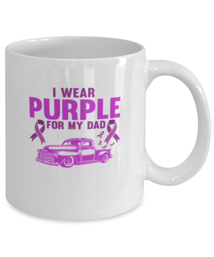 Coffee Mug Funny I Wear Purple For My Dad Pickup