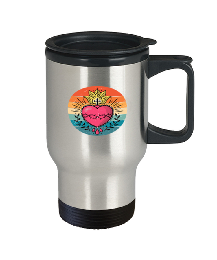 Coffee Travel Mug  Sacred Heart of Jesus Christ