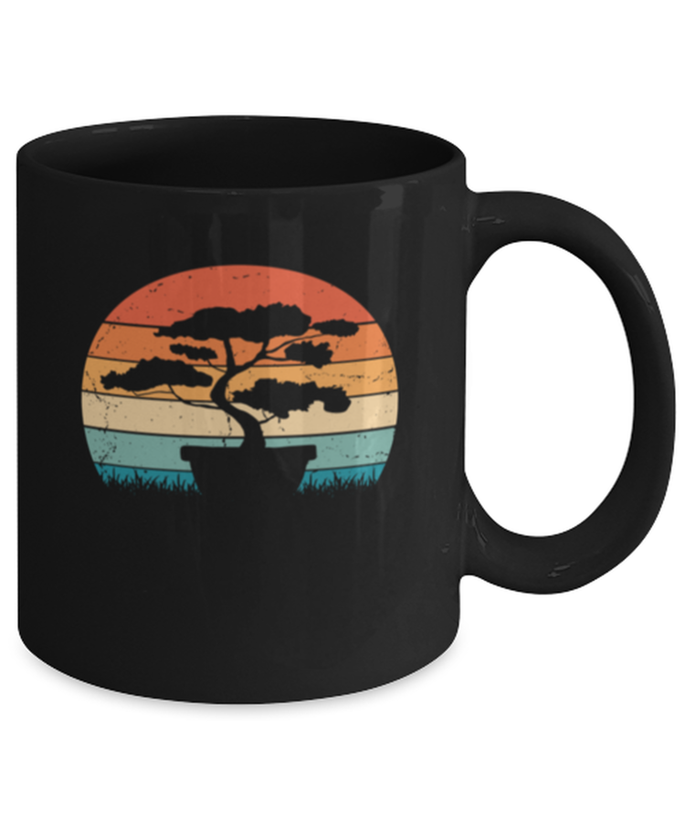 Coffee Mug Funny Japanese Retro Sun Bonsai Tree