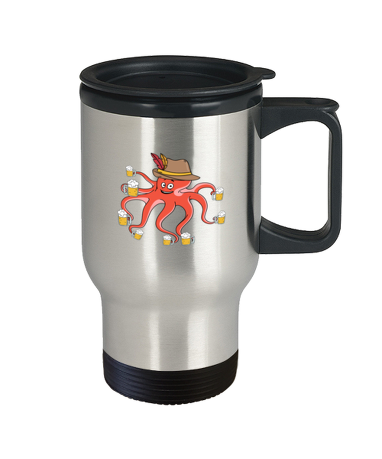 Coffee Travel Mug Funny Oktoberfest Octopus