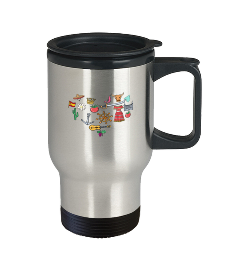 Coffee Travel Mug Funny Heart Spain Spanish