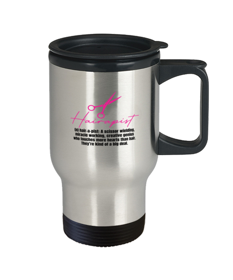 Coffee Travel Mug Funny Hairapist Haircutter