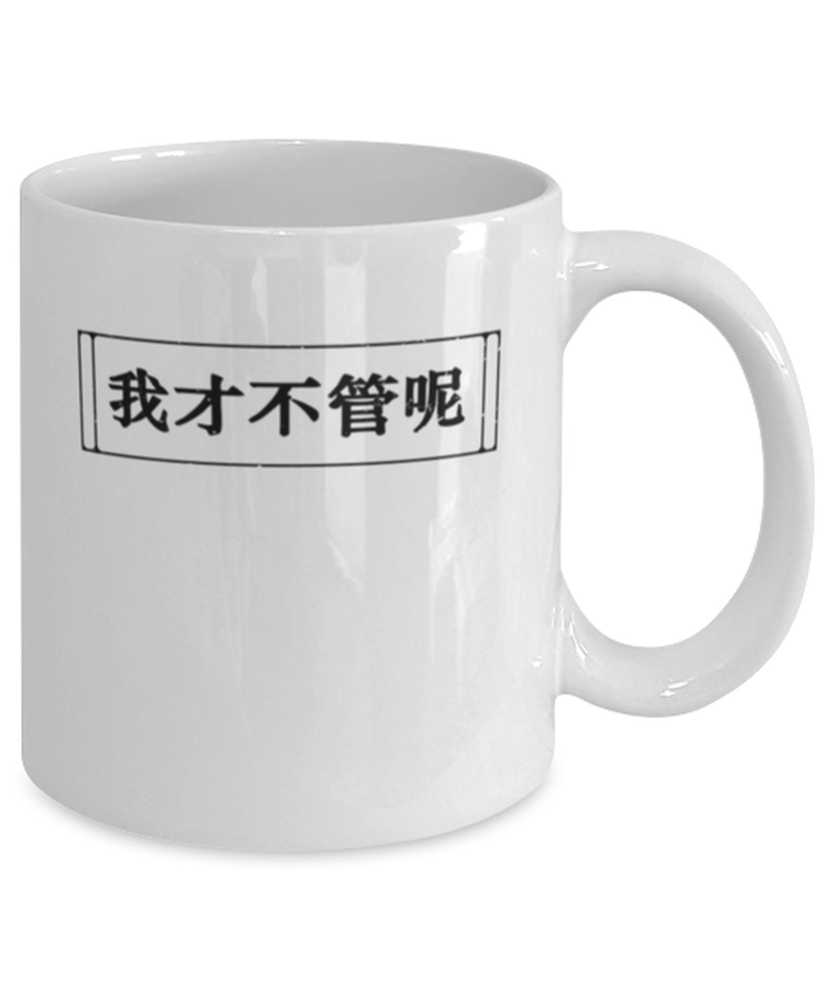 Coffee Mug Funny I Don't Care in Mandarin China