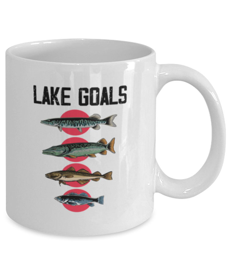 Coffee Mug Funny Lake Goals Fishing