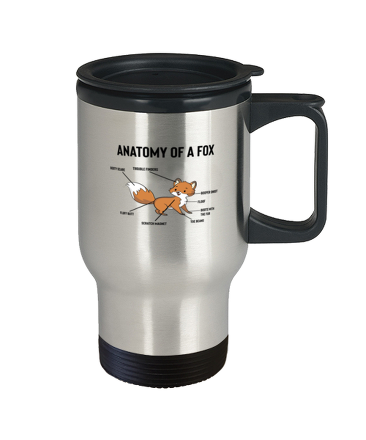 Coffee Travel Mug Funny Anatomy Of A Fox