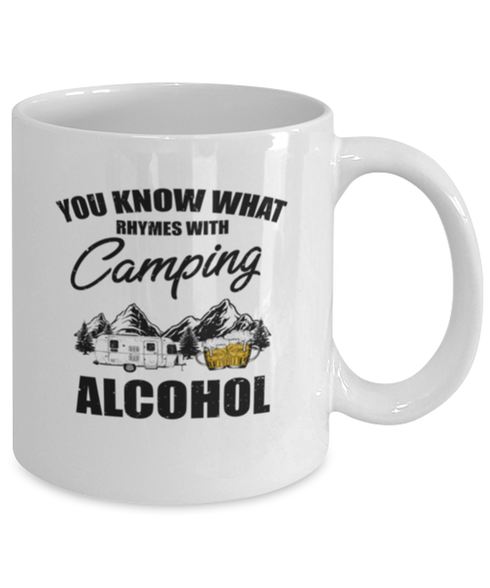 12oz Camper Mug Coffee Funny You Know What Rhymes With Camping