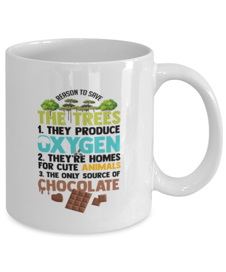 Coffee Mug Funny Save The Trees Environment