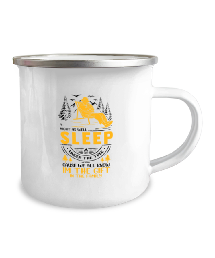 12 oz Camper Mug Coffee Funny Might As Well Sleep Under The Tree