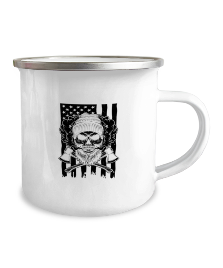 12 oz Camper Mug Coffee Funny Axe Throwing Hatchet Patriot