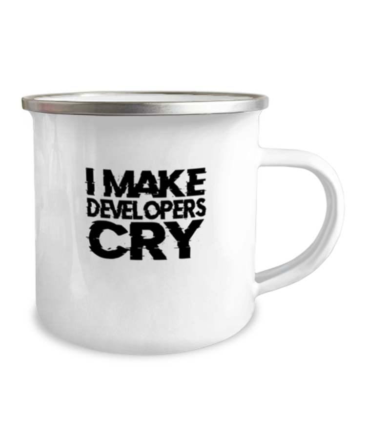 12 oz Camper Mug Funny I Make Developers Cry
