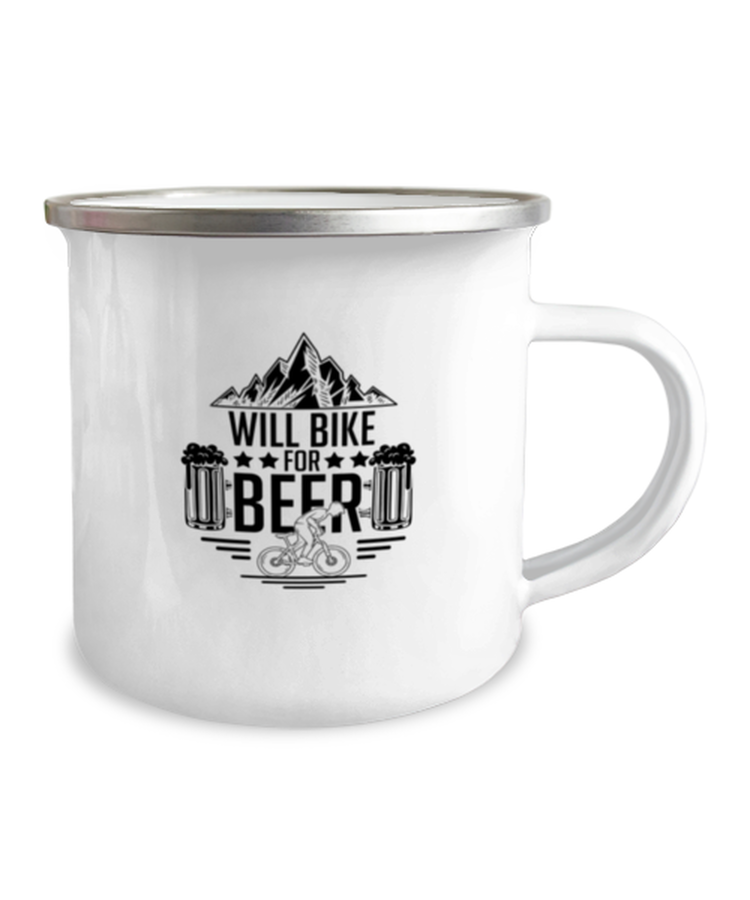 12 oz Camper Mug Coffee Funny Will Bike For Beer