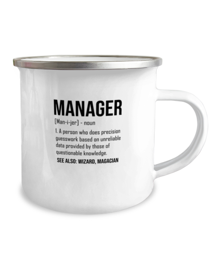 12 oz Camper Mug Coffee, ravel mug, Funny Manager Definition