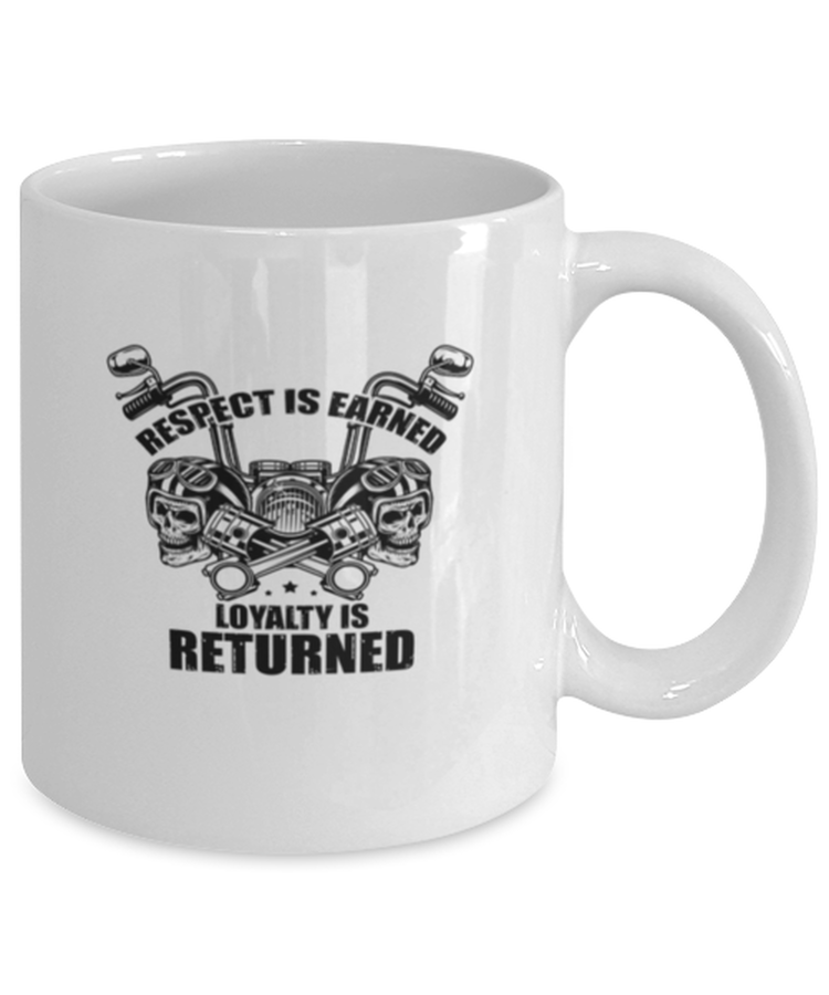 Coffee Mug Funny Respect Is Earned Loyalty Is Returned