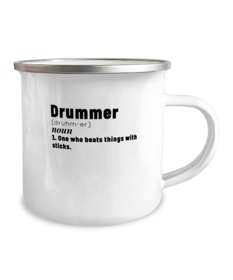 12 oz Camper Mug Coffee Funny Drummer Definition