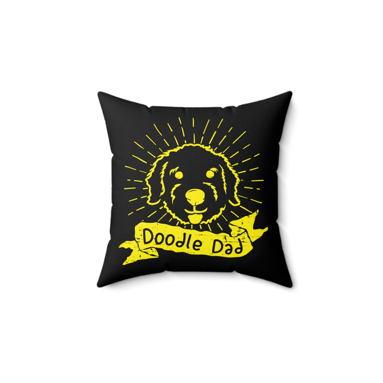 Goldendoodle Dog Breeder for Dad Gift For Men Spun Polyester Square Pillow