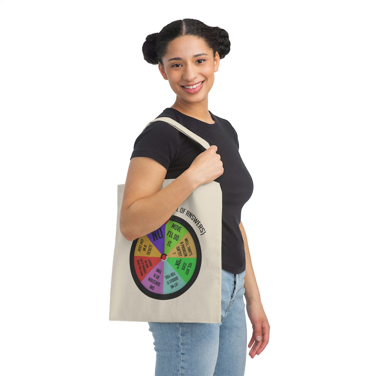 Novelty IT Professional Wheel Of Answers Tech Information Hilarious Humorous Infotech Computer Information's Canvas Tote Bag