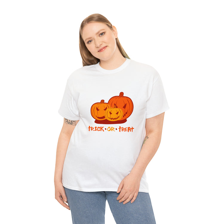 Shirt Funny Trick Or Treat Pumpkin Jack O Halloween Playful costume Lantern Graphic T-Shirt Unisex Heavy Cotton Tee