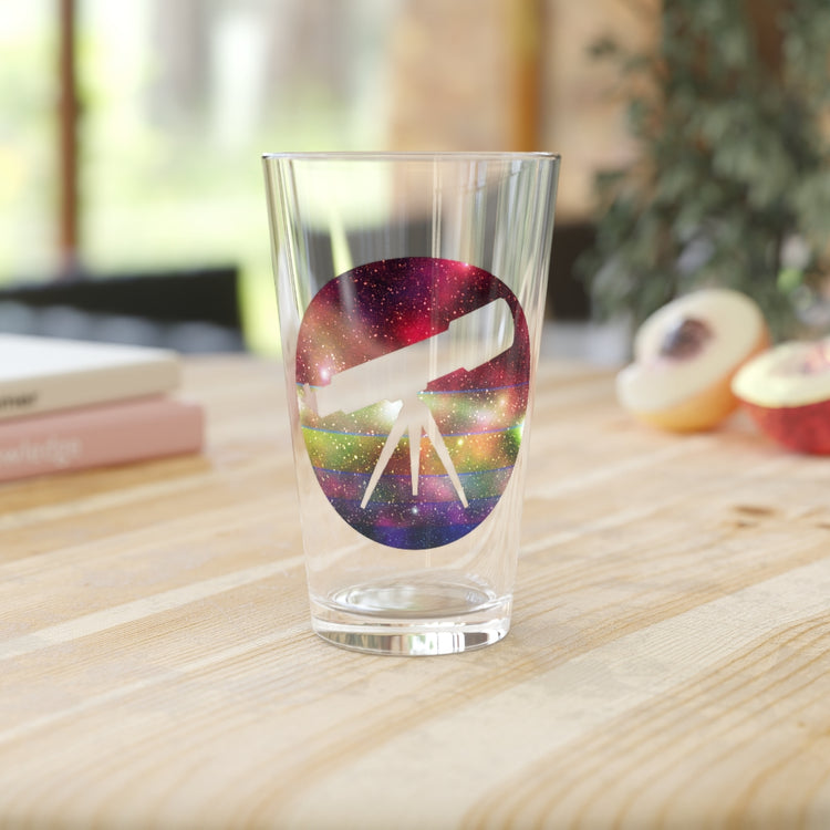 Beer Glass Pint 16oz  Retro Comet Physics Star Universe